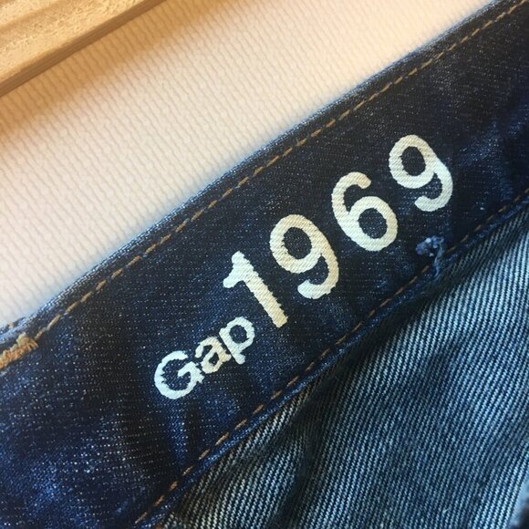 Gap 1969 Slim Rockaway Jeans Mens Size 29 Straight Leg Light Distressing - Picture 13 of 16